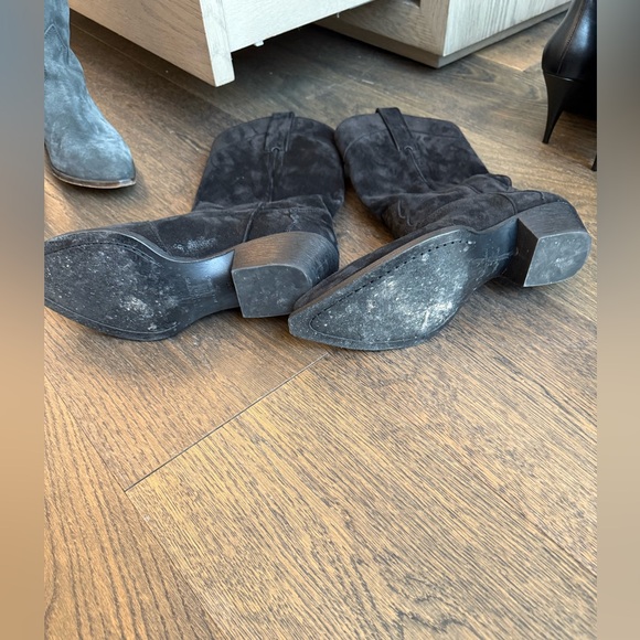 Saint Laurent black suede western boots - Picture 3 of 9